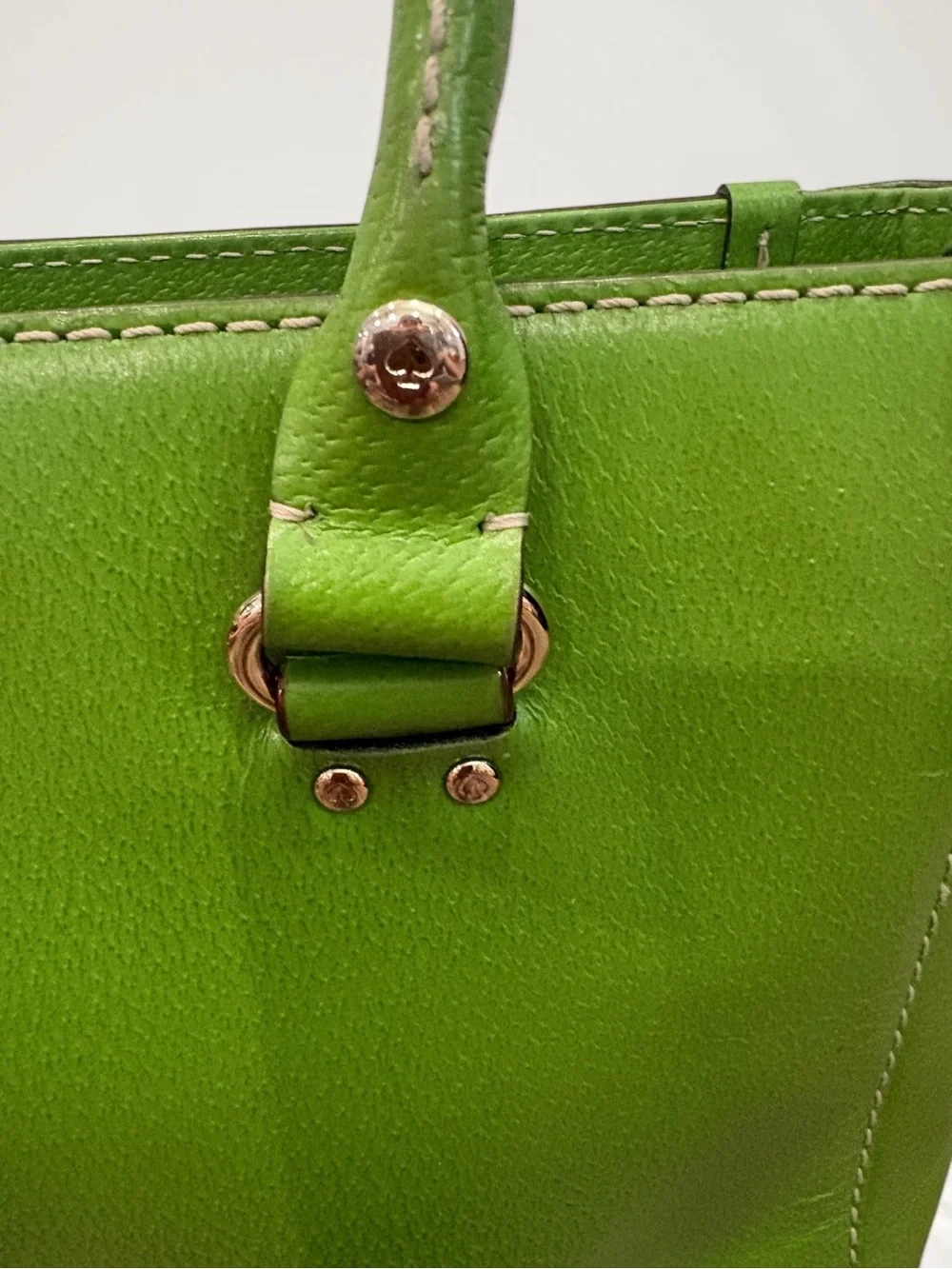 Kate Spade Wellesley Quinn Vine Green Leather Satchel Tote Bag WKRU1428 Emerald